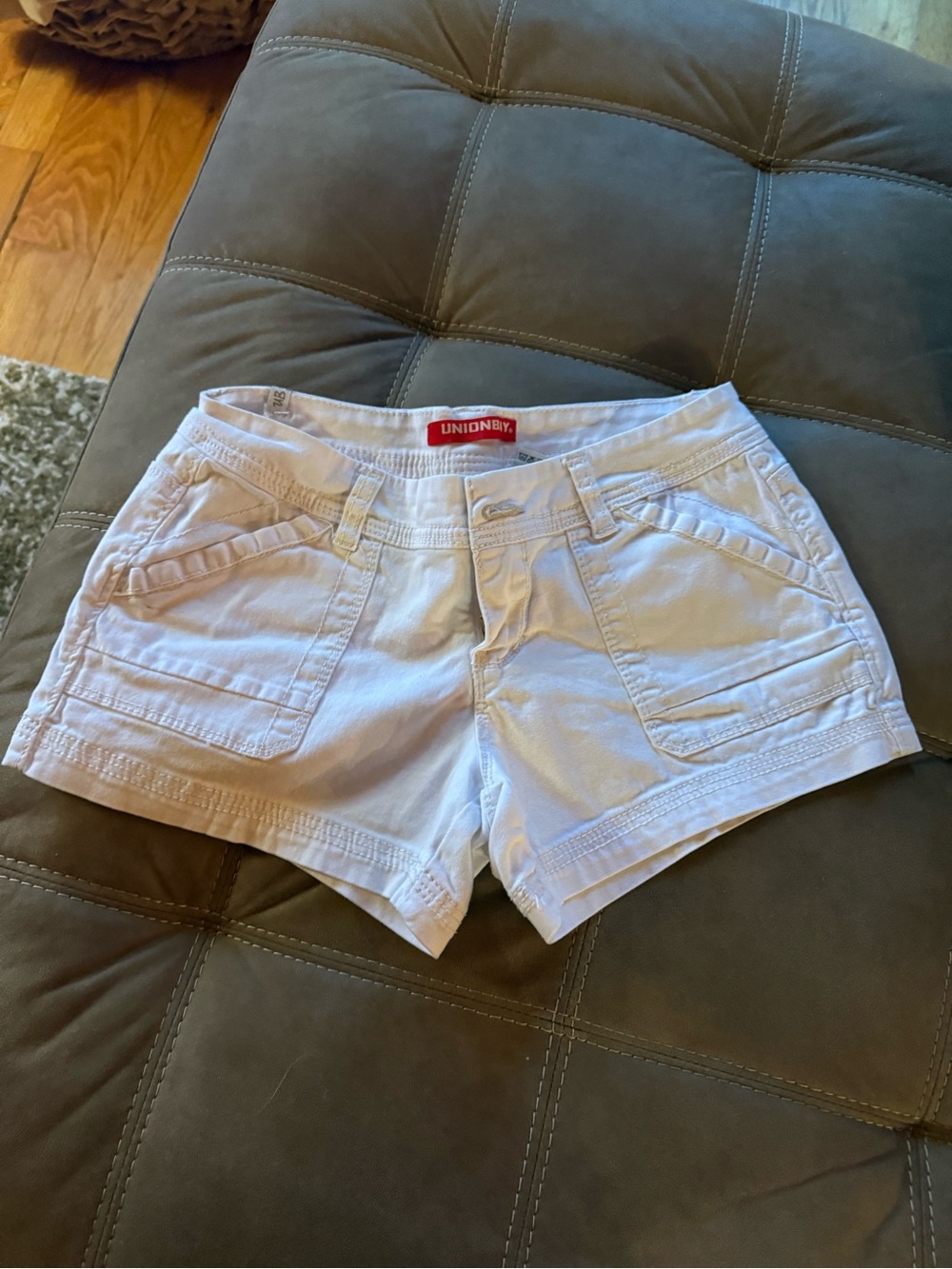 UNIONBAY White Women's Casual Cargo Jean Shorts